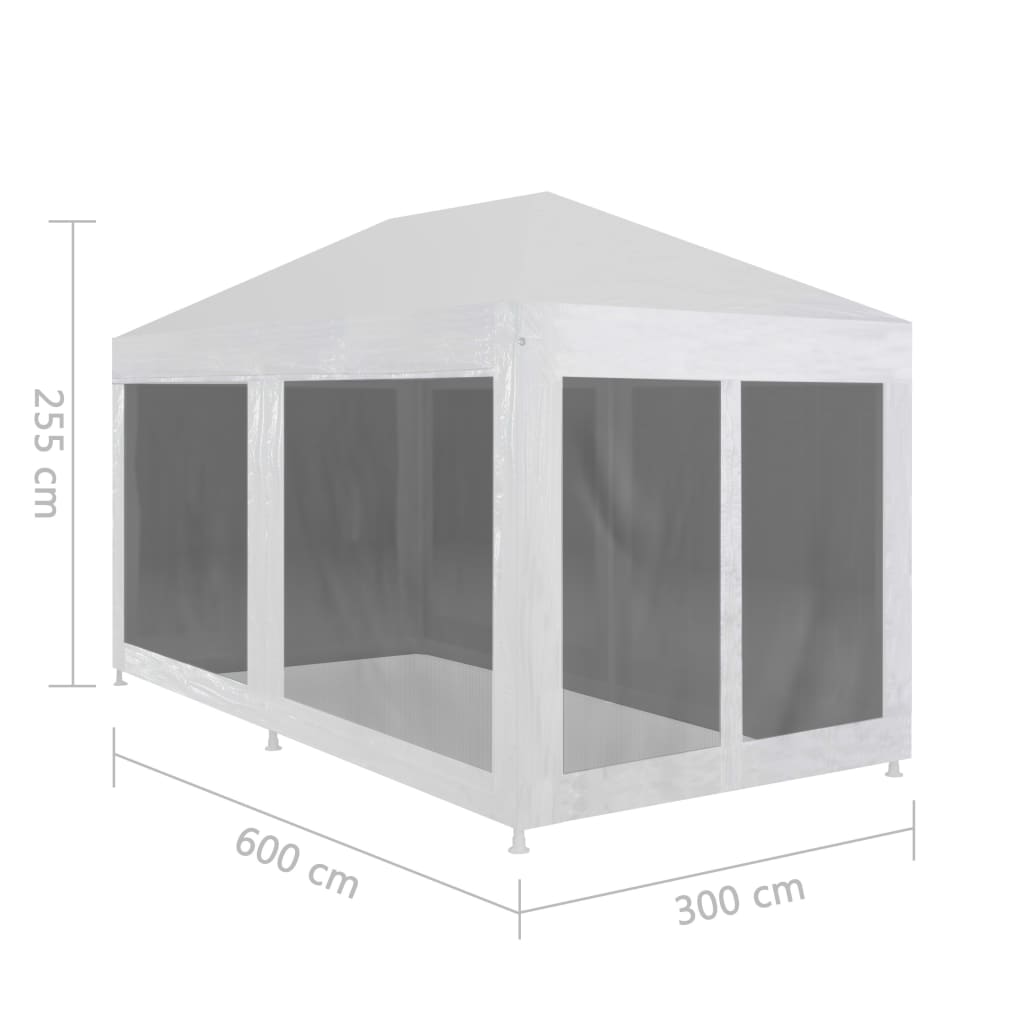 Partytent met 6 mesh zijwanden 6x3 m is nu te koop bij PeponiXL, paradijselijk wonen!