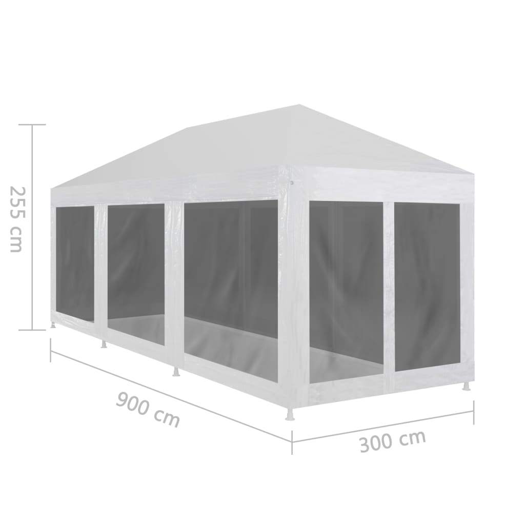 Partytent met 8 mesh zijwanden 9x3 m is nu te koop bij PeponiXL, paradijselijk wonen!