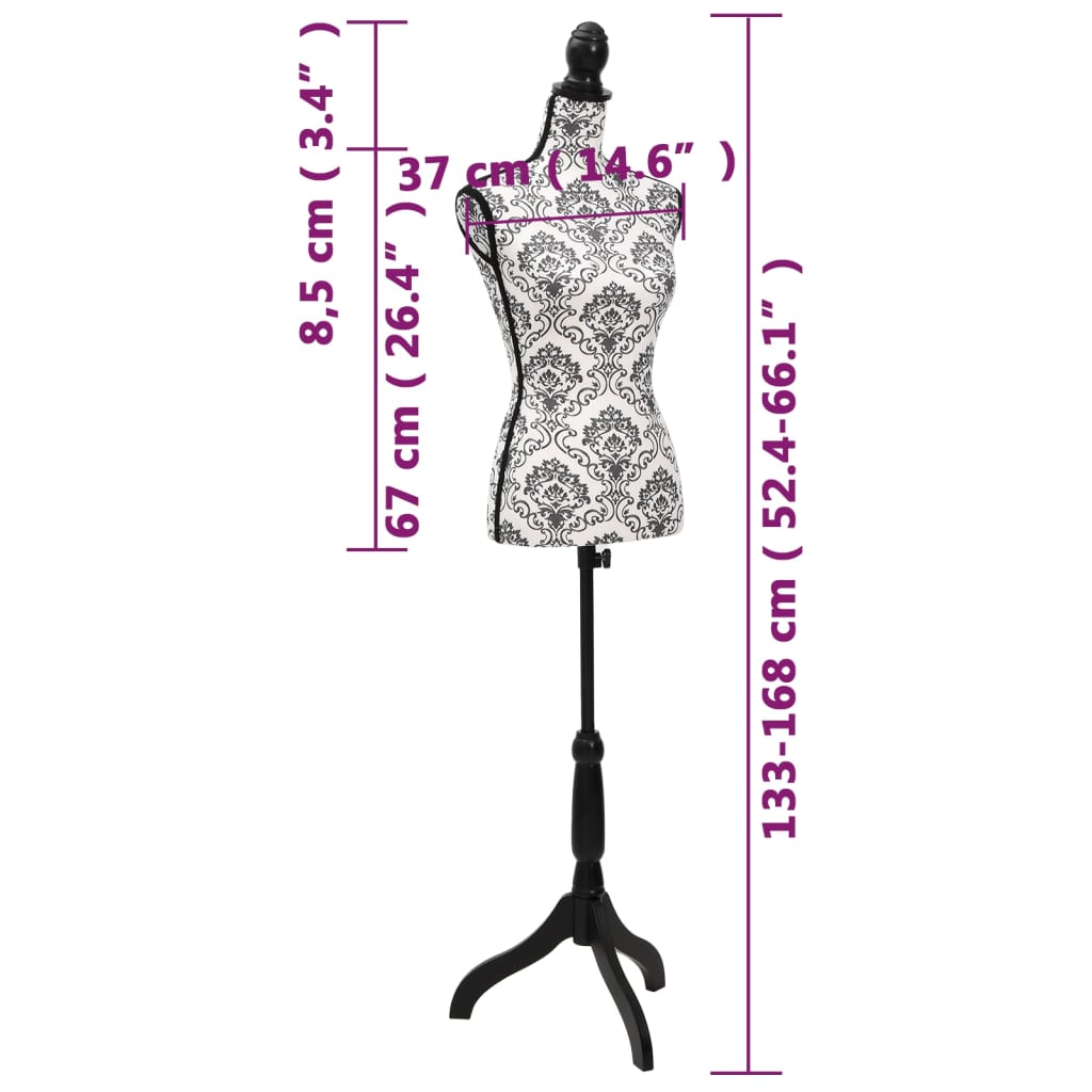 Etalagepop torso vrouw zwart wit is nu te koop bij PeponiXL, paradijselijk wonen!