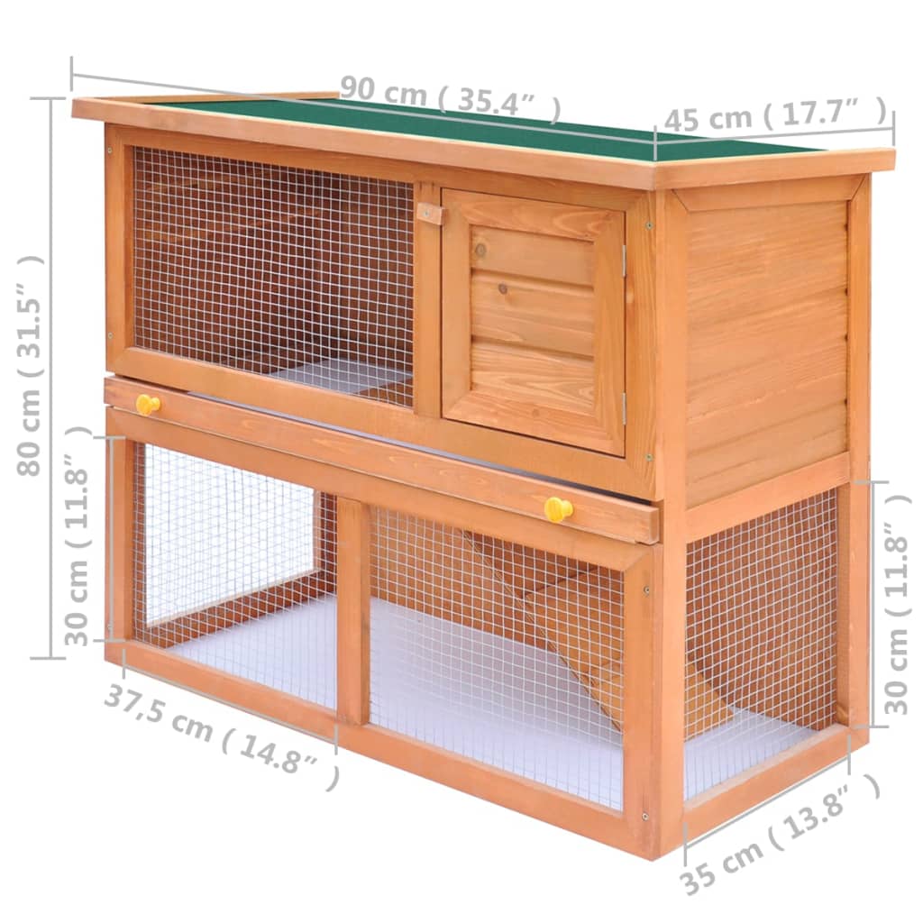 Konijnenhok voor buiten met 1 deur hout is nu te koop bij PeponiXL, paradijselijk wonen!