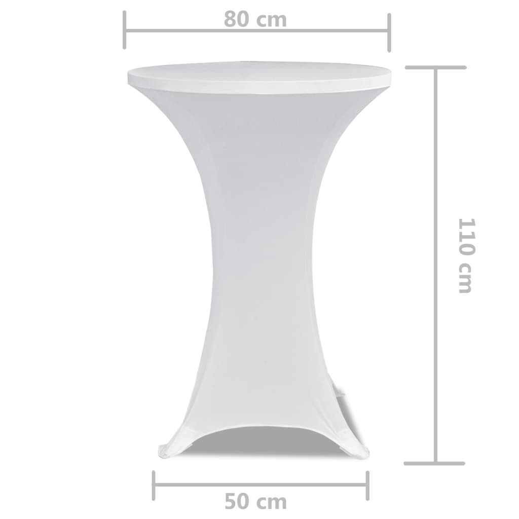 Statafelhoes Stretch Ø80cm Wit (2 stuks) is nu te koop bij PeponiXL, paradijselijk wonen!