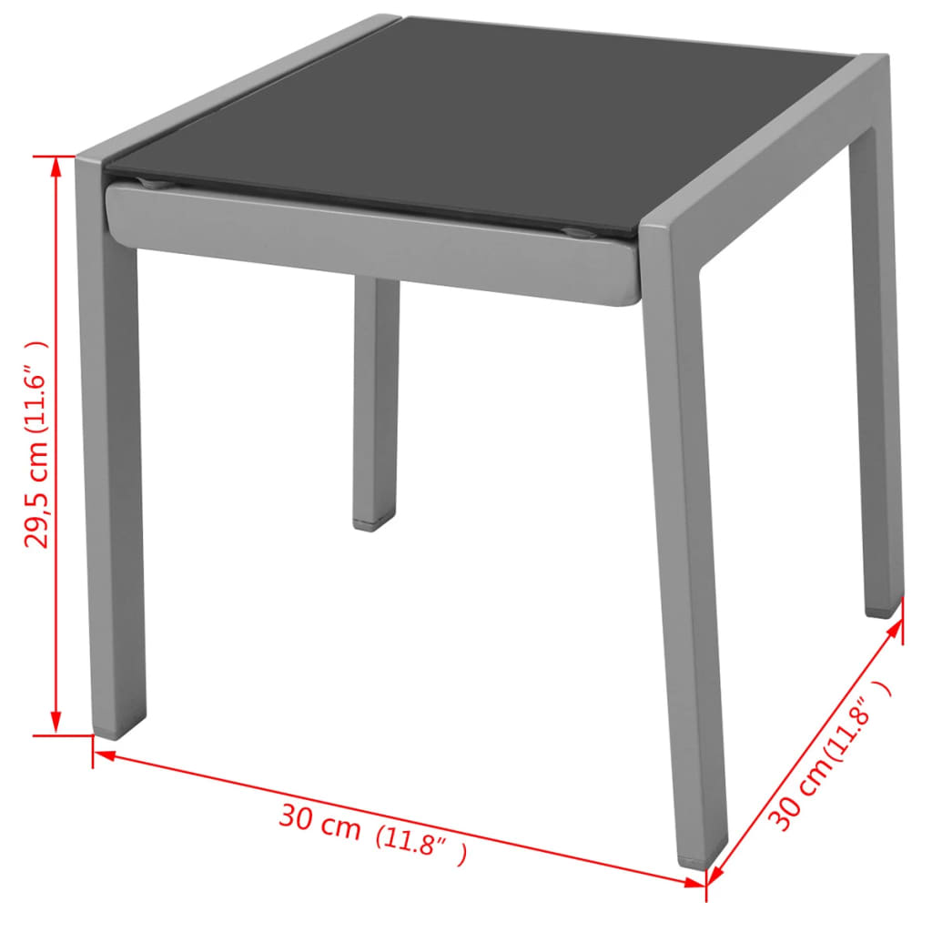 Ligbedden met tafel aluminium zwart is nu te koop bij PeponiXL, paradijselijk wonen!