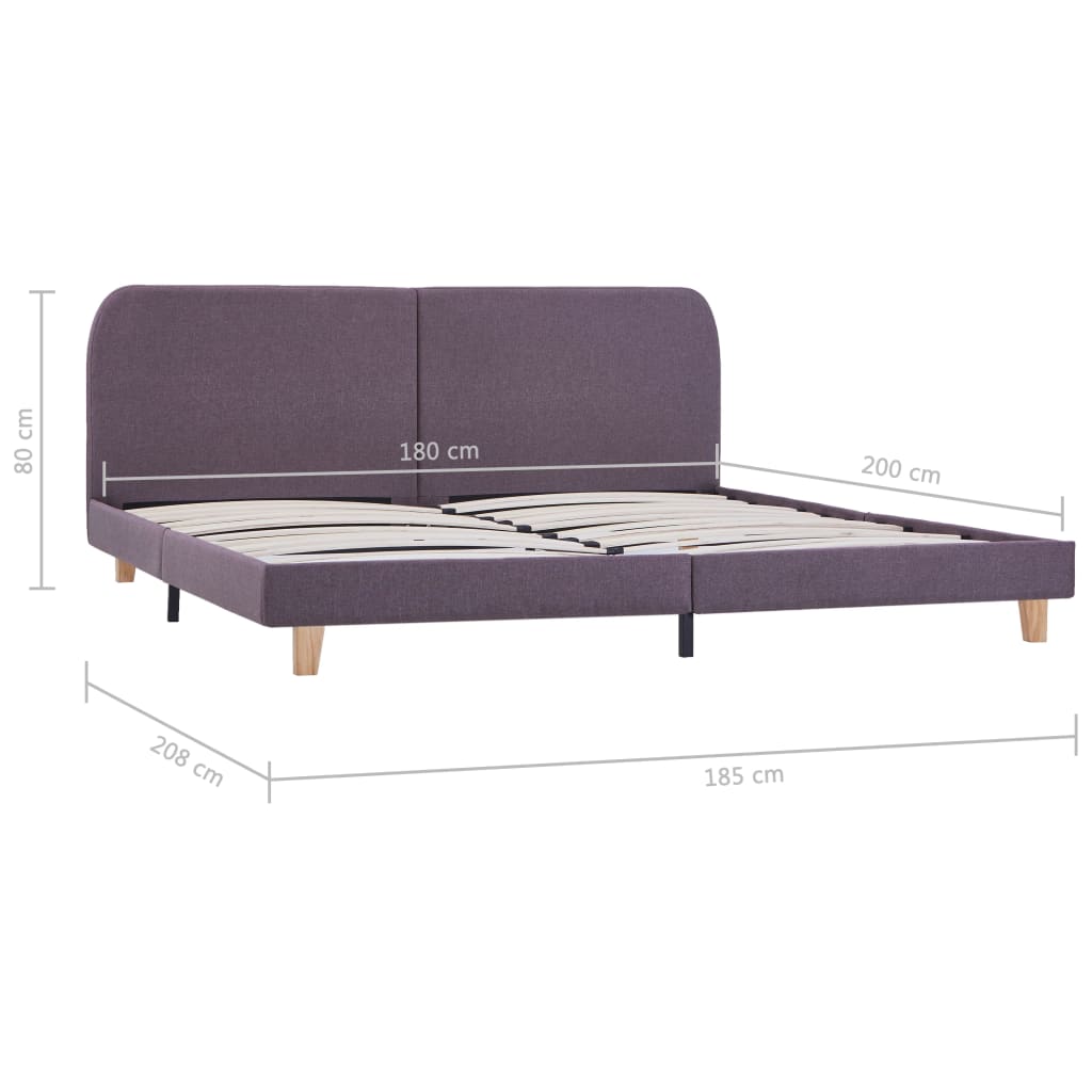 Bedframe stof taupe 180x200 cm is nu te koop bij PeponiXL, paradijselijk wonen!