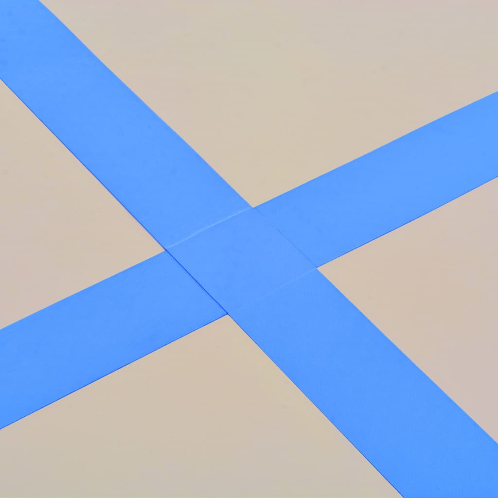 Gymnastiekmat met pomp opblaasbaar 300x100x10 cm PVC blauw is nu te koop bij PeponiXL, paradijselijk wonen!