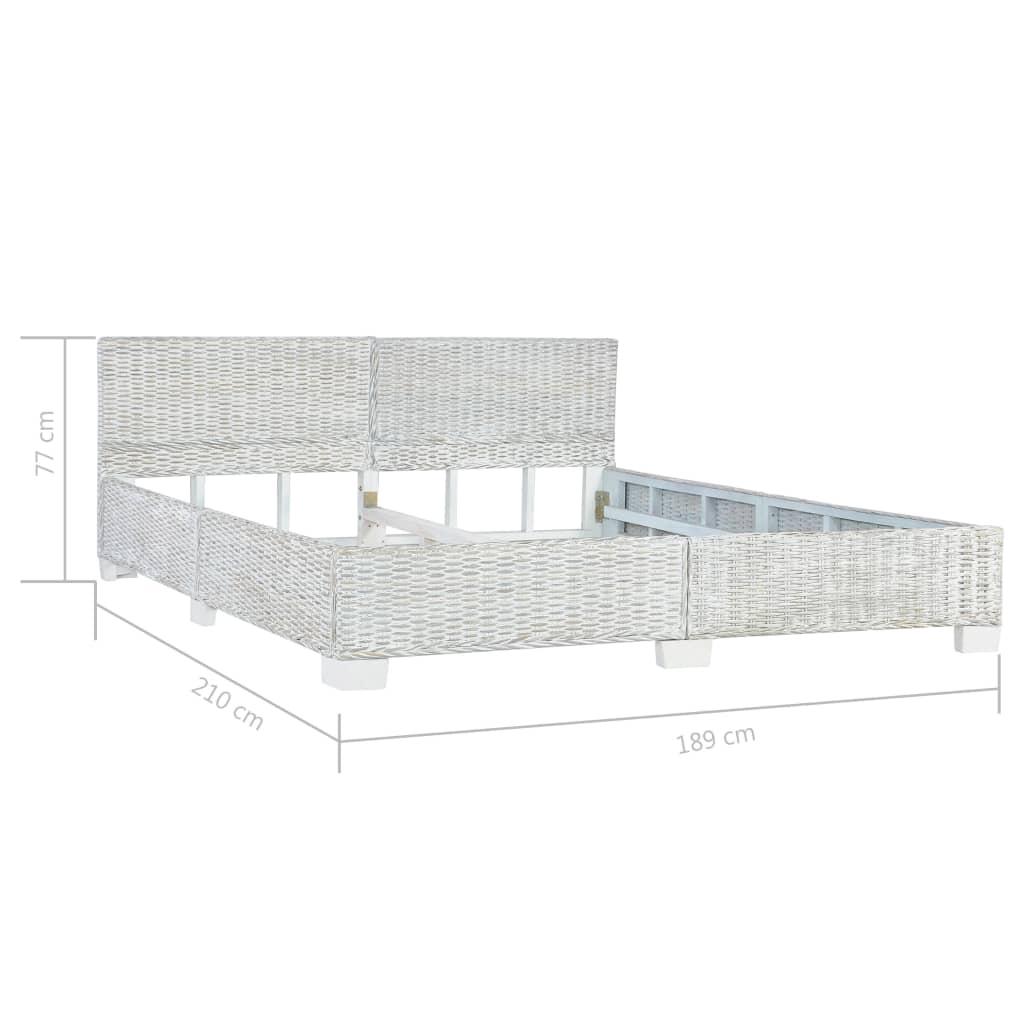 Bedframe natuurlijk rattan grijs 180x200 cm is nu te koop bij PeponiXL, paradijselijk wonen!
