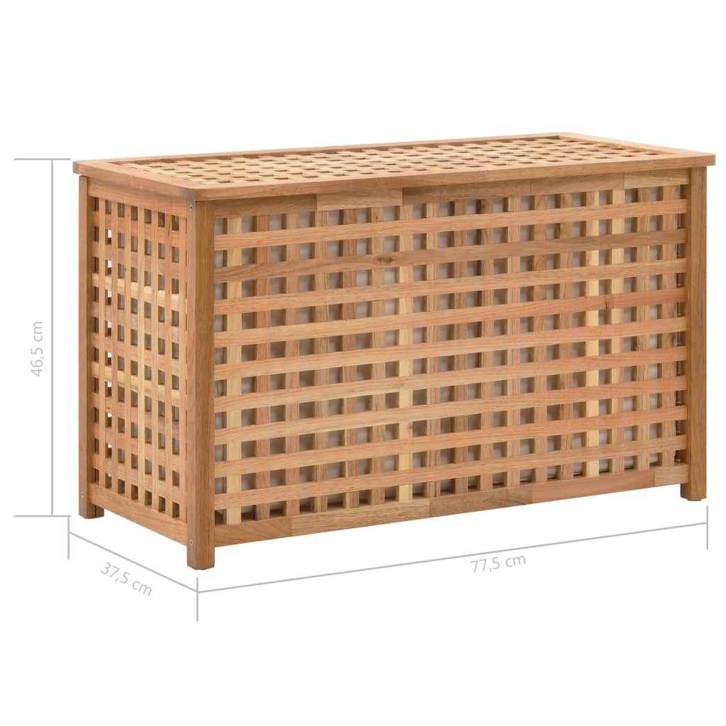 Wasmand 77,5x37,5x46,5 cm massief walnoothout is nu te koop bij PeponiXL, paradijselijk wonen!