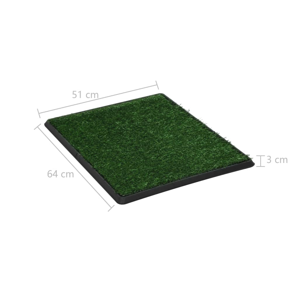 Huisdierentoilet met bak en kunstgras 64x51x3 cm groen is nu te koop bij PeponiXL, paradijselijk wonen!