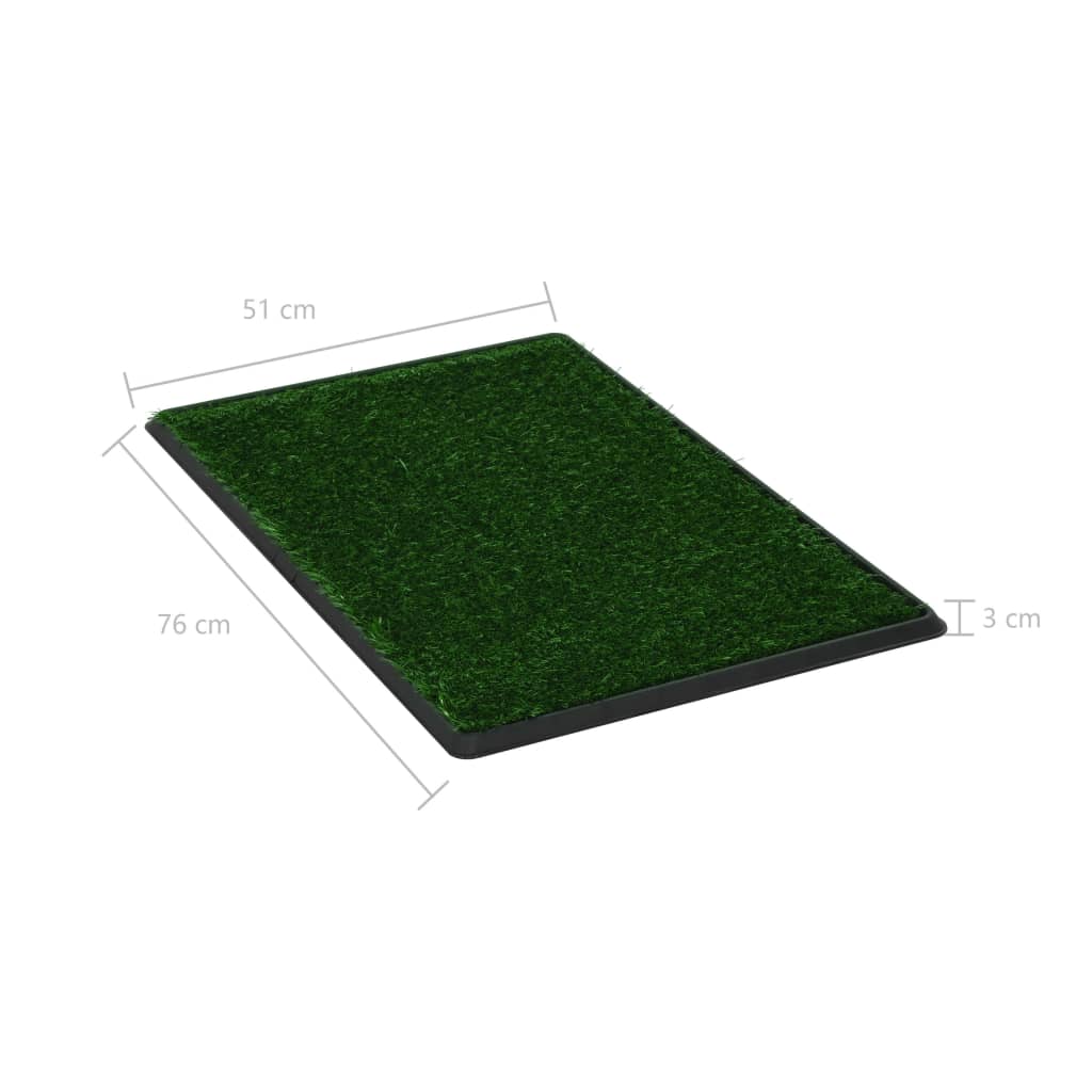 Huisdierentoilet met bak en kunstgras 76x51x3 cm groen is nu te koop bij PeponiXL, paradijselijk wonen!