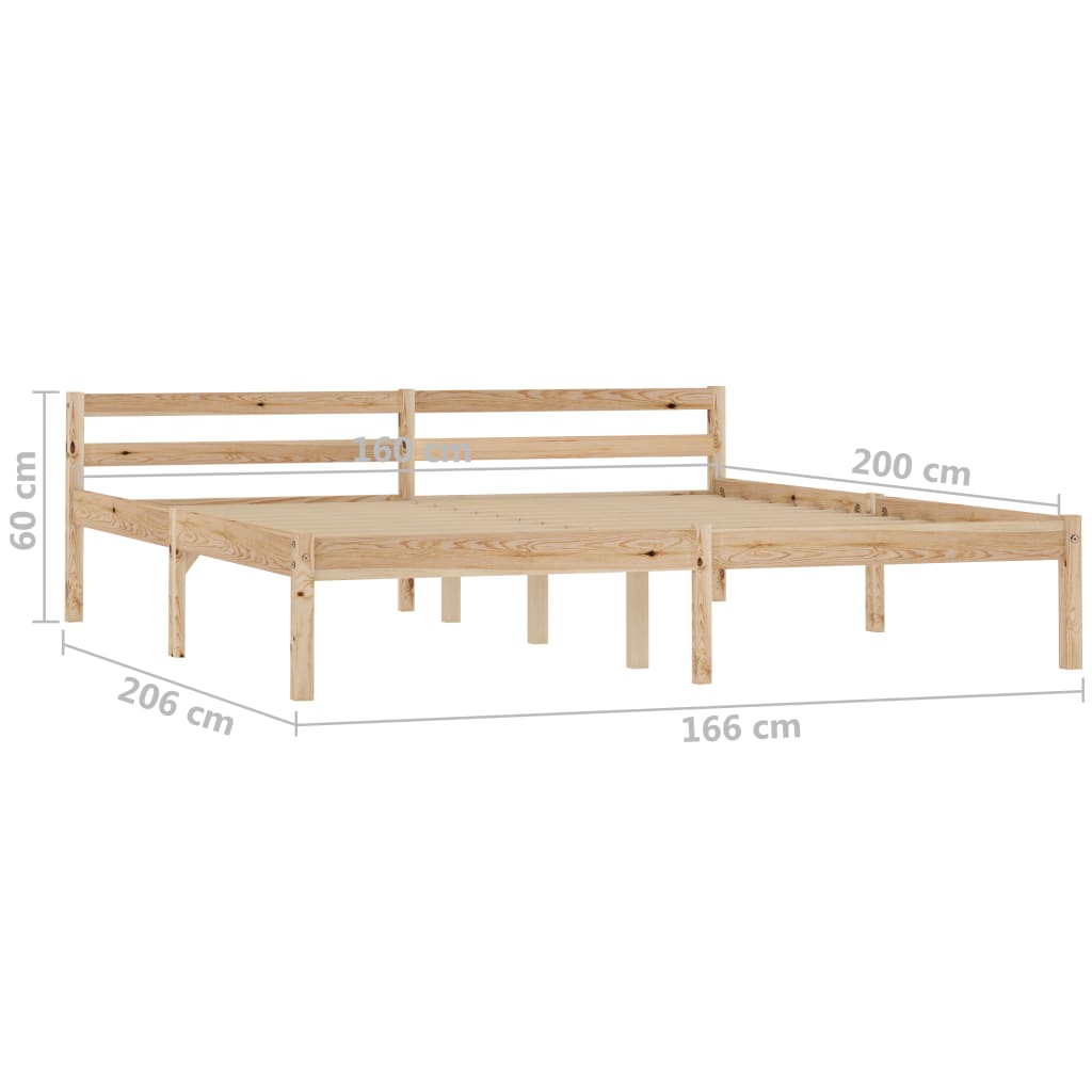Bedframe massief grenenhout 160x200 cm is nu te koop bij PeponiXL, paradijselijk wonen!