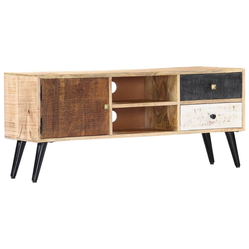 Tv-meubel 115x30x47 cm massief mangohout is nu te koop bij PeponiXL, paradijselijk wonen!