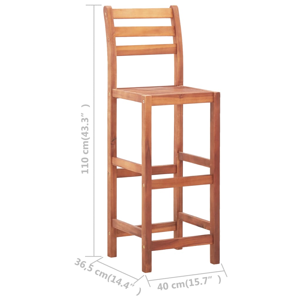 Barstoelen 4 st massief acaciahout is nu te koop bij PeponiXL, paradijselijk wonen!