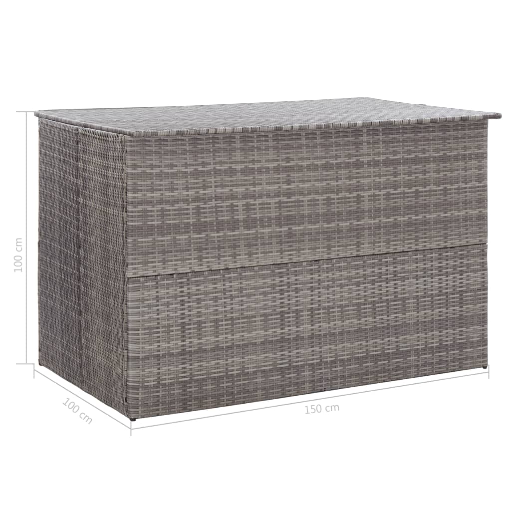 Tuinbox 150x100x100 cm poly rattan grijs is nu te koop bij PeponiXL, paradijselijk wonen!