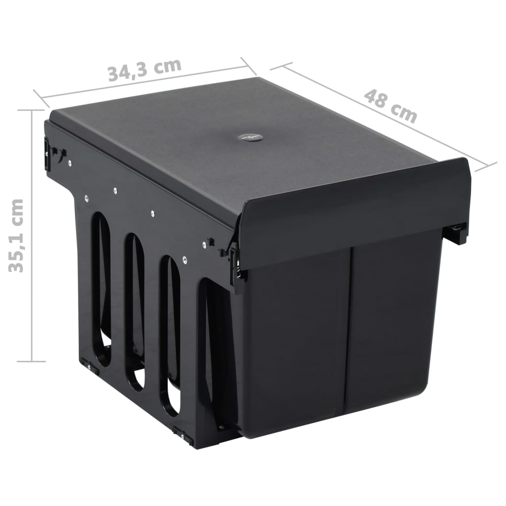 Inbouwprullenbak uittrekbaar soft-close 36 L is nu te koop bij PeponiXL, paradijselijk wonen!