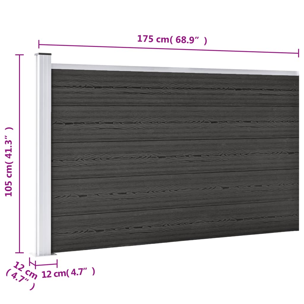 Schutting 175x105 cm HKC grijs is nu te koop bij PeponiXL, paradijselijk wonen!
