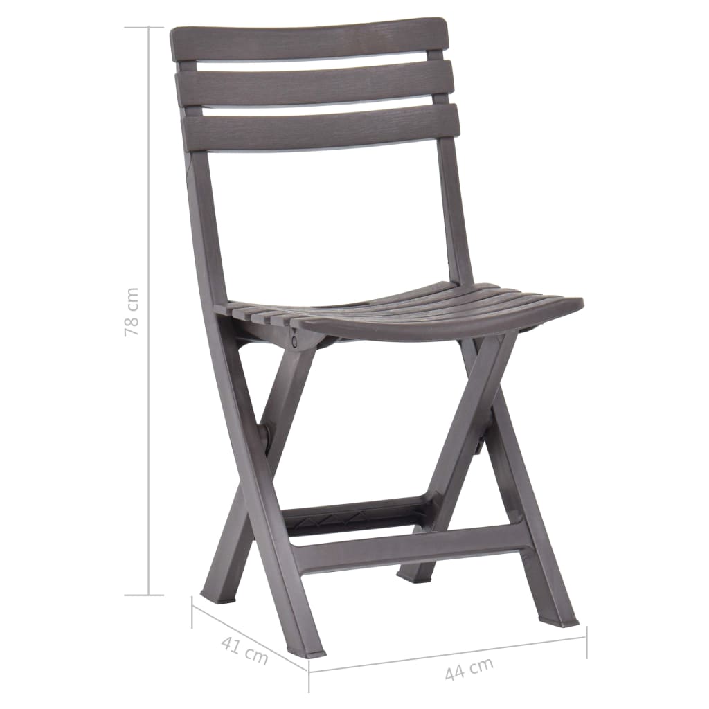 Tuinstoelen inklapbaar 2 st kunststof mokka is nu te koop bij PeponiXL, paradijselijk wonen!