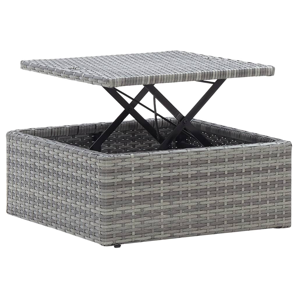 Tuinbed met luifel poly rattan gemengd grijs is nu te koop bij PeponiXL, paradijselijk wonen!
