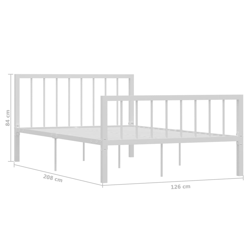 Bedframe metaal wit 120x200 cm is nu te koop bij PeponiXL, paradijselijk wonen!