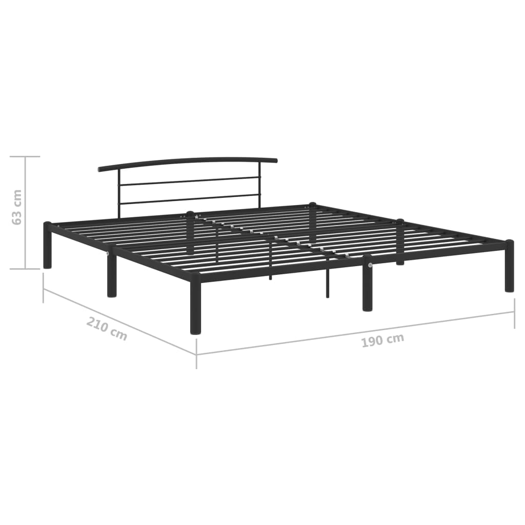 Bedframe metaal zwart 180x200 cm is nu te koop bij PeponiXL, paradijselijk wonen!