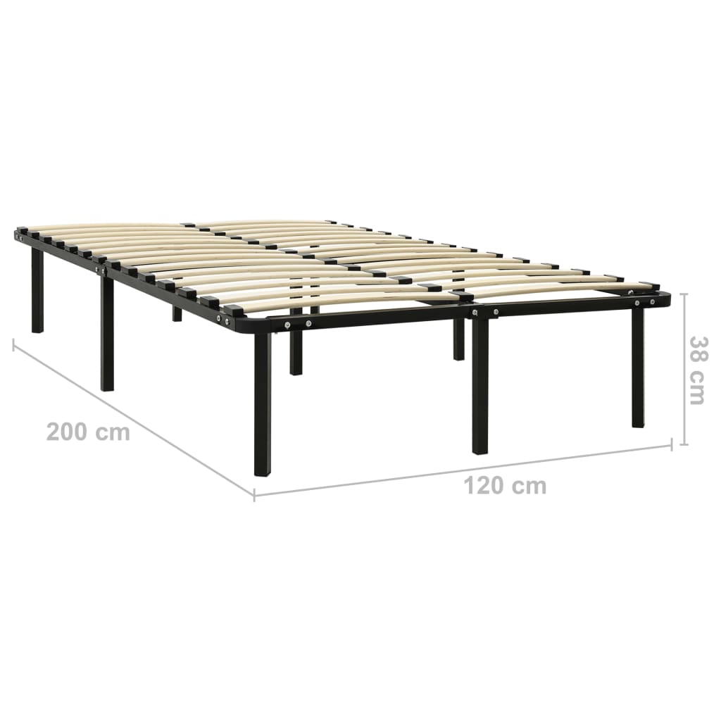 Bedframe metaal zwart 120x200 cm is nu te koop bij PeponiXL, paradijselijk wonen!