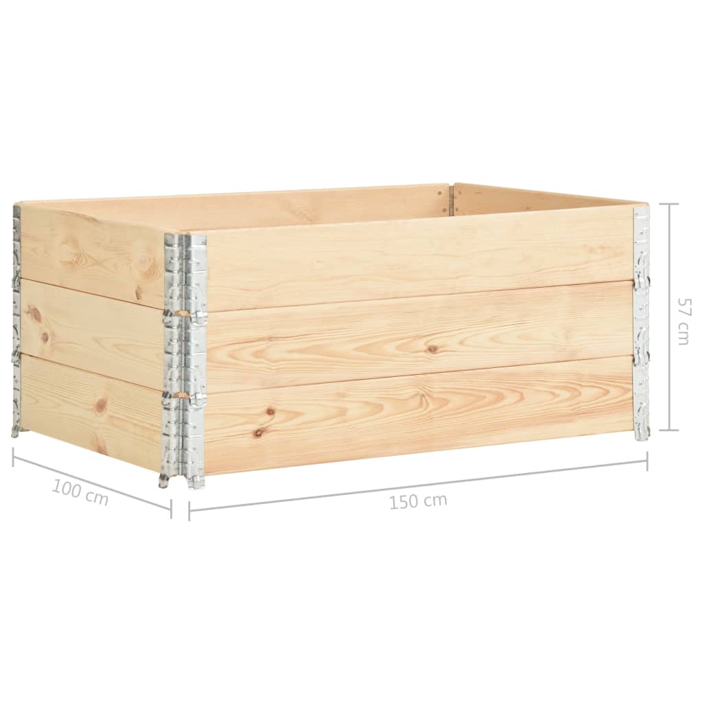 3 st Plantenbakken verhoogd 100x150 cm massief grenenhout is nu te koop bij PeponiXL, paradijselijk wonen!