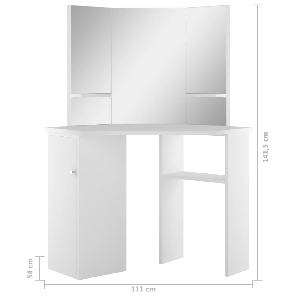 Kaptafel hoekmodel wit is nu te koop bij PeponiXL, paradijselijk wonen!