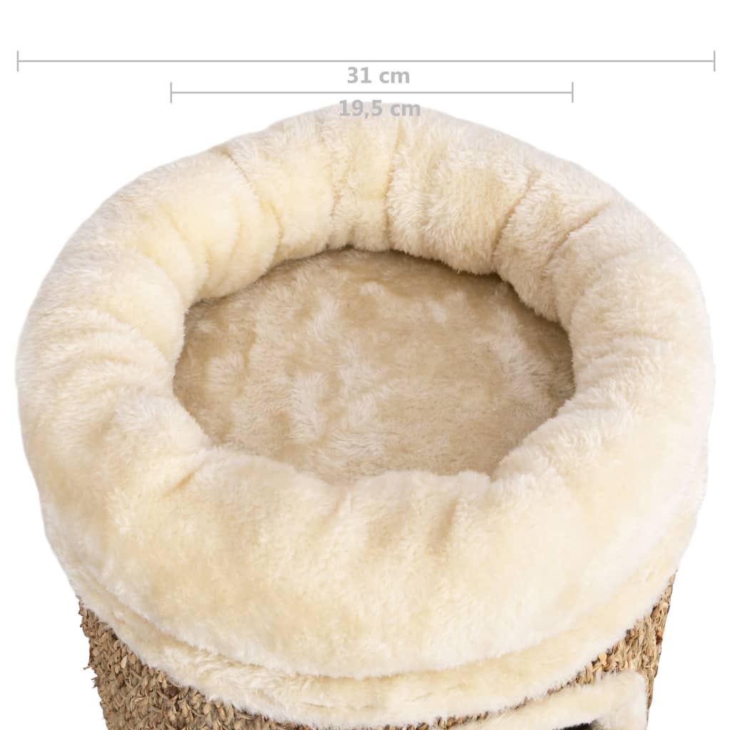 Kattenhuis met luxe kussen 33 cm zeegras is nu te koop bij PeponiXL, paradijselijk wonen!