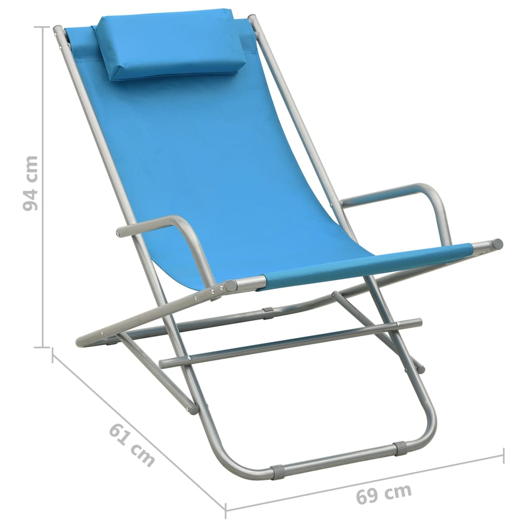Klapstoelen 2 st staal blauw is nu te koop bij PeponiXL, paradijselijk wonen!