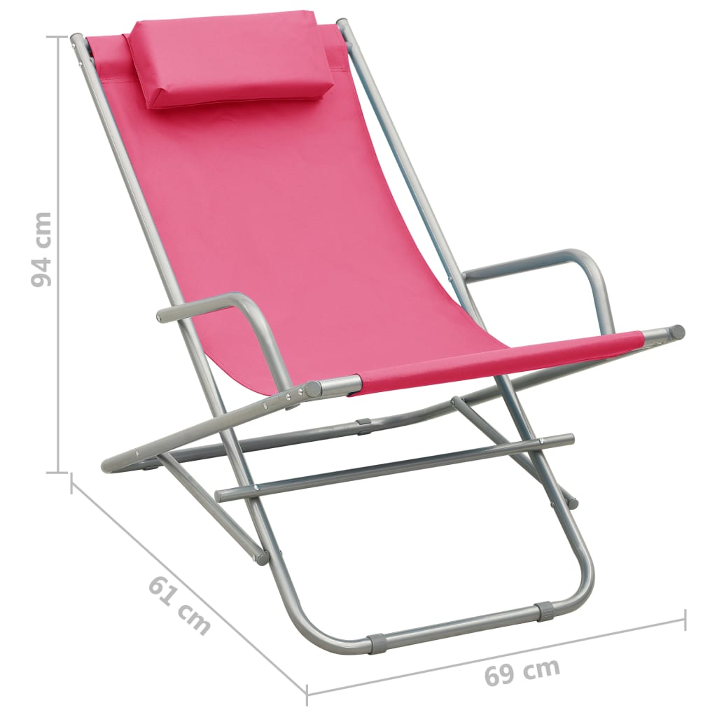 Klapstoelen 2 st staal roze is nu te koop bij PeponiXL, paradijselijk wonen!
