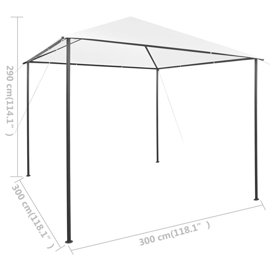 Prieel 180 g/m² 3x3x2,9 m wit is nu te koop bij PeponiXL, paradijselijk wonen!