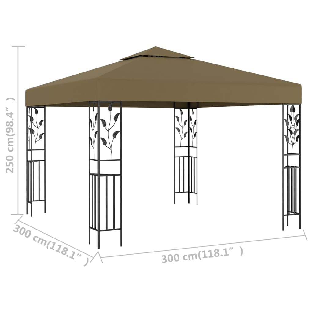 Prieel 180 g/m² 3x3 m taupe is nu te koop bij PeponiXL, paradijselijk wonen!
