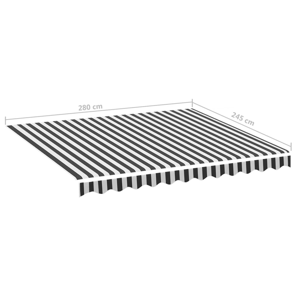 Vervangingsdoek voor luifel 3x2,5 m antracietkleurig en wit is nu te koop bij PeponiXL, paradijselijk wonen!
