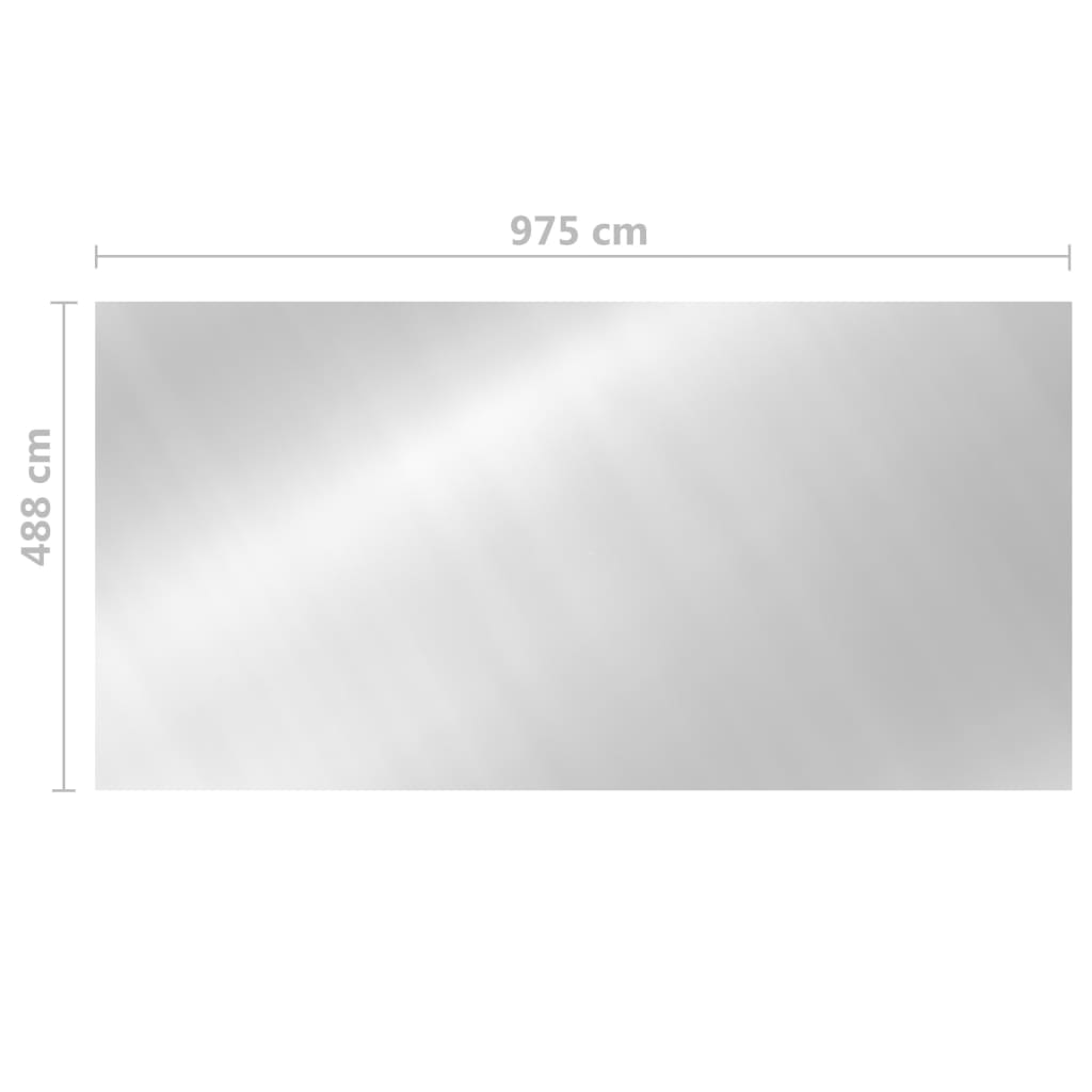 Zwembadhoes 975x488 cm PE zilverkleurig is nu te koop bij PeponiXL, paradijselijk wonen!