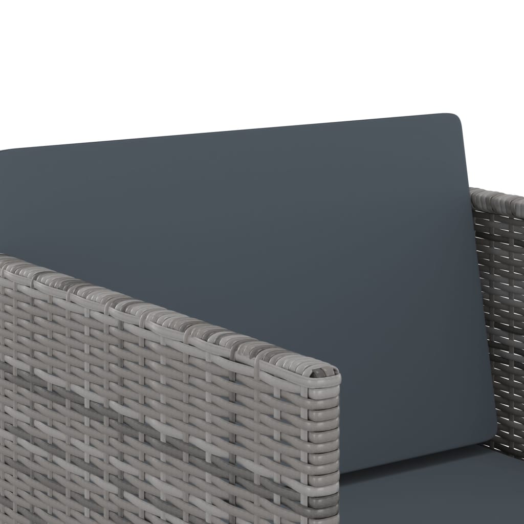11-delige Tuinset met kussens poly rattan grijs is nu te koop bij PeponiXL, paradijselijk wonen!