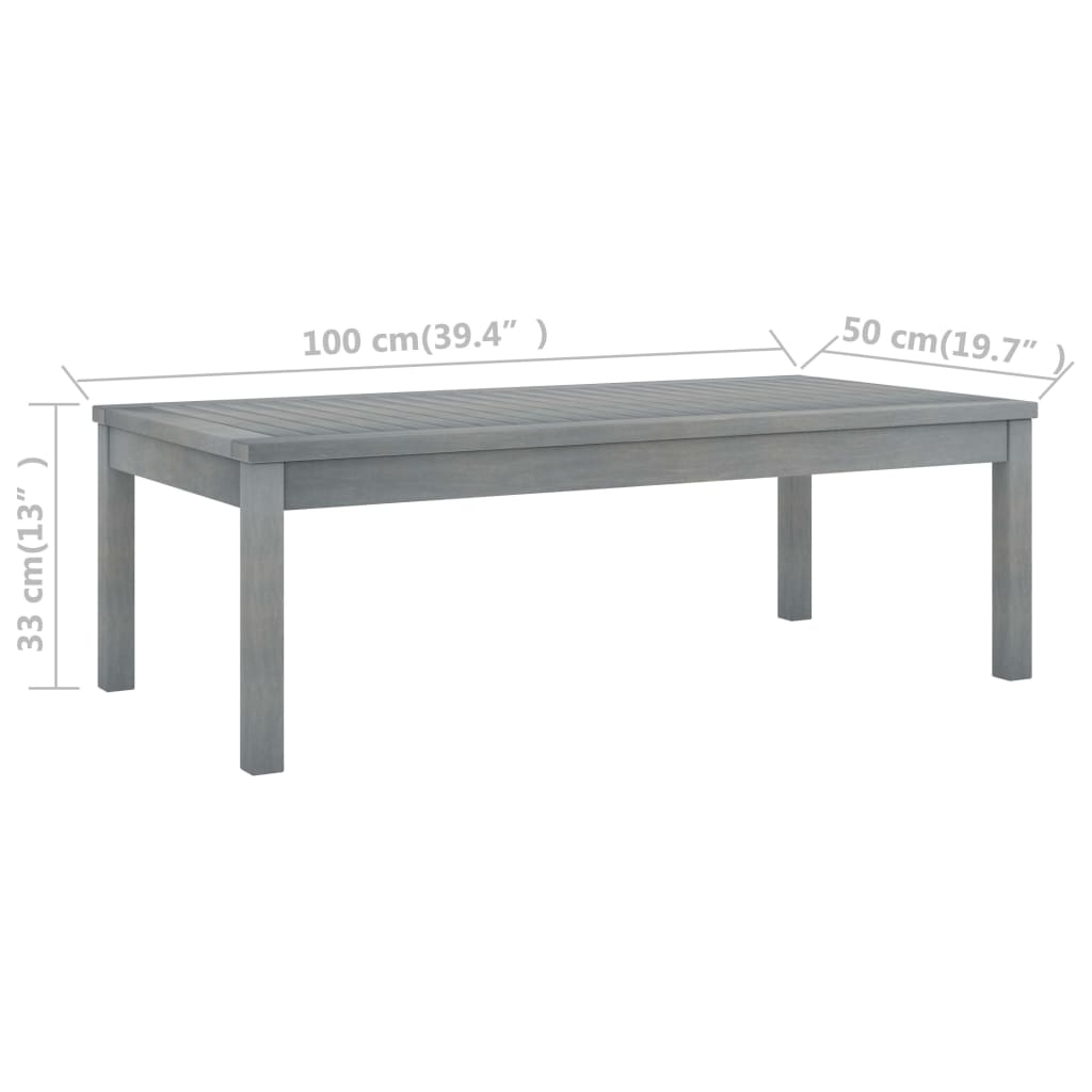 5-delige Loungeset met kussens massief acaciahout grijs is nu te koop bij PeponiXL, paradijselijk wonen!