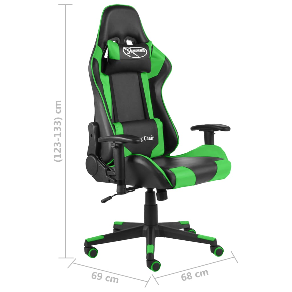 Gamestoel draaibaar PVC groen is nu te koop bij PeponiXL, paradijselijk wonen!