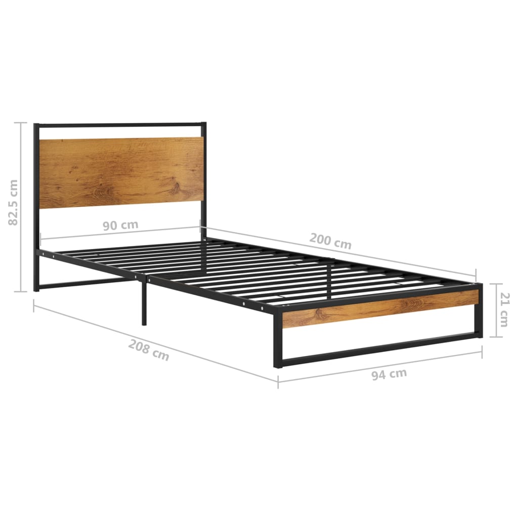 Bedframe metaal 90x200 cm is nu te koop bij PeponiXL, paradijselijk wonen!