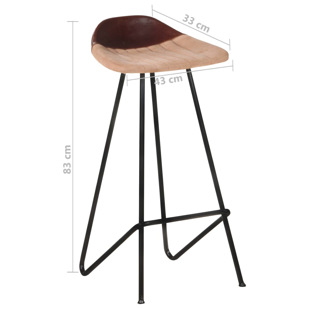 Barkrukken 2 st echt leer bruin is nu te koop bij PeponiXL, paradijselijk wonen!