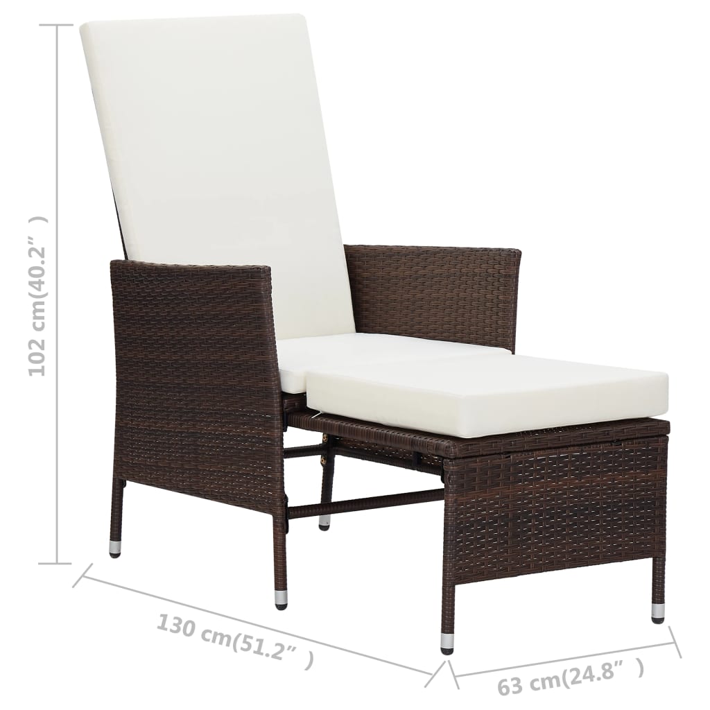 3-delige Loungeset met kussens poly rattan bruin is nu te koop bij PeponiXL, paradijselijk wonen!