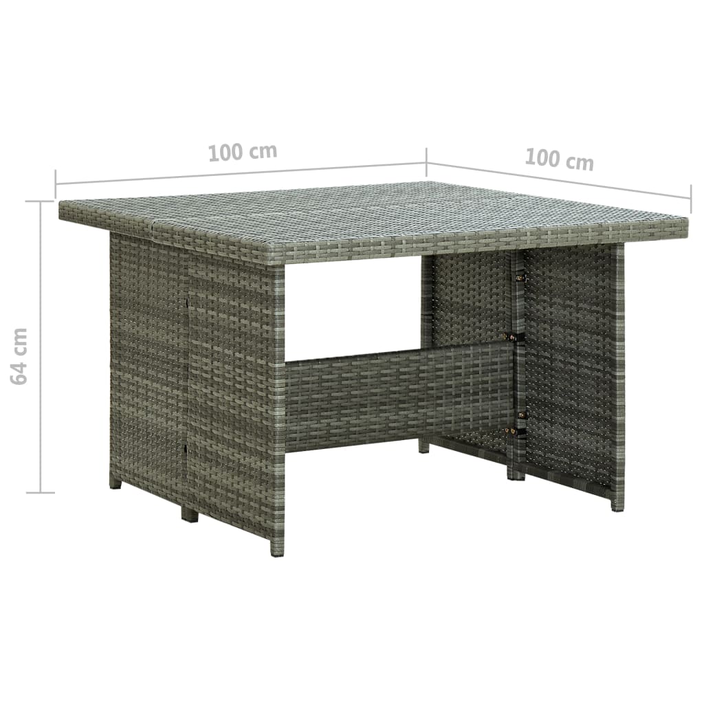6-delige Loungeset met kussens poly rattan grijs is nu te koop bij PeponiXL, paradijselijk wonen!