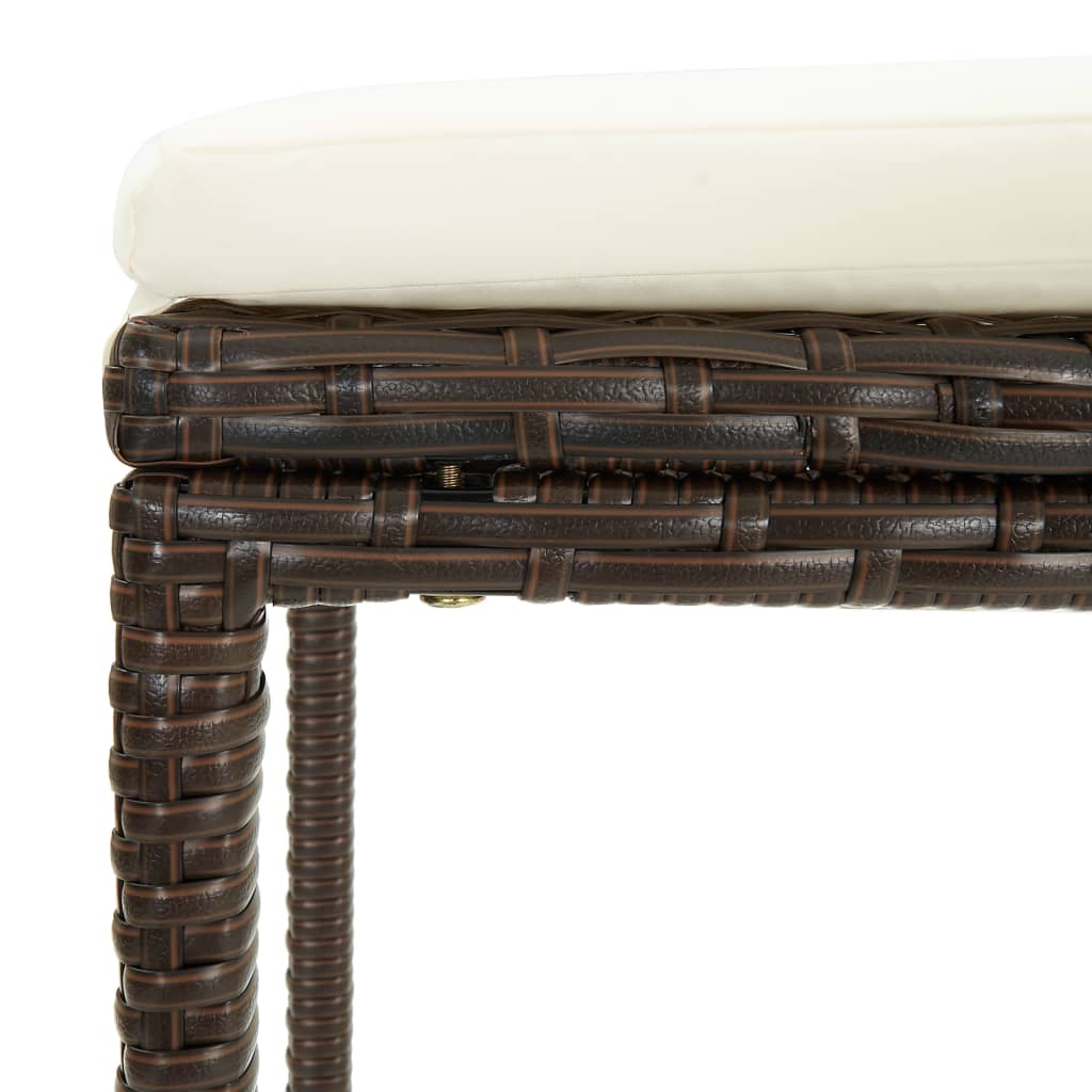 5-delige Tuinbarset met kussens poly rattan bruin is nu te koop bij PeponiXL, paradijselijk wonen!