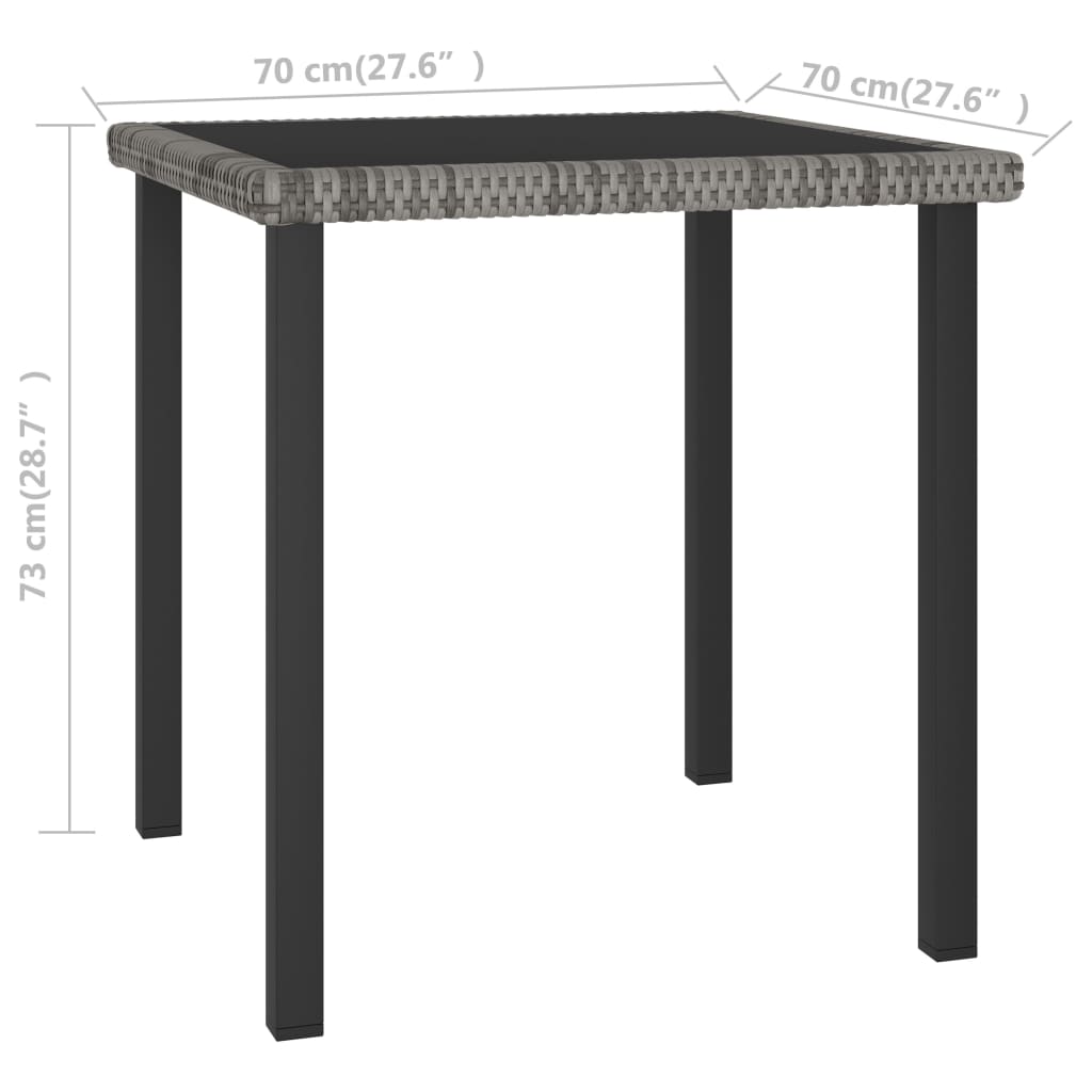3-delige Tuinset poly rattan grijs is nu te koop bij PeponiXL, paradijselijk wonen!