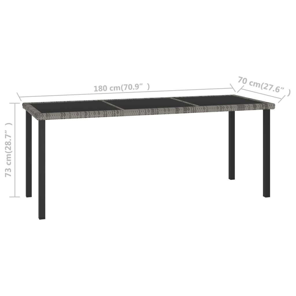 7-delige Tuinset poly rattan grijs is nu te koop bij PeponiXL, paradijselijk wonen!