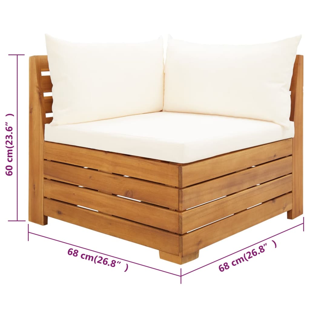 2-delige Loungeset met kussens massief acaciahout is nu te koop bij PeponiXL, paradijselijk wonen!