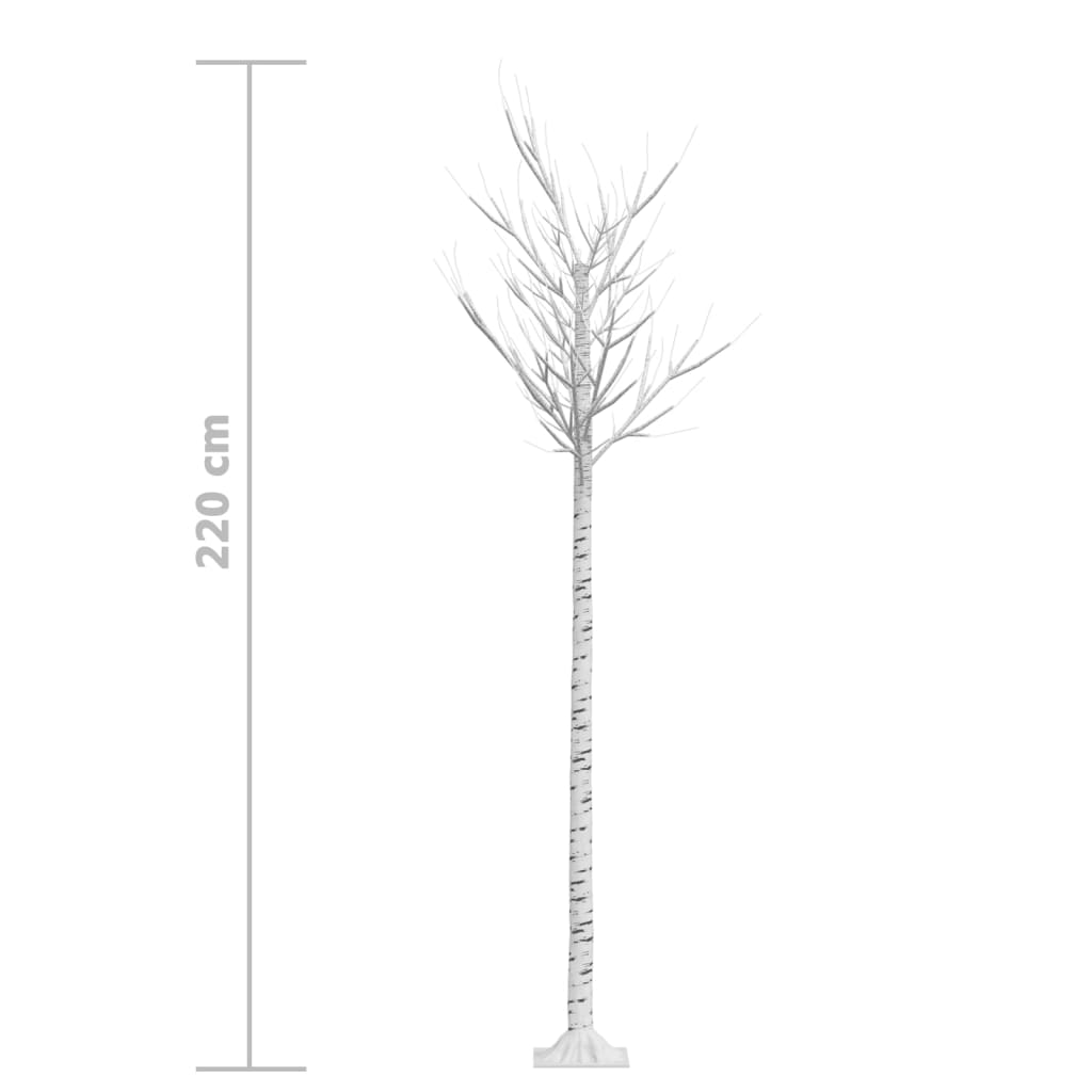 Kerstboom wilg met 200 warmwitte LED's binnen en buiten 2,2 m is nu te koop bij PeponiXL, paradijselijk wonen!
