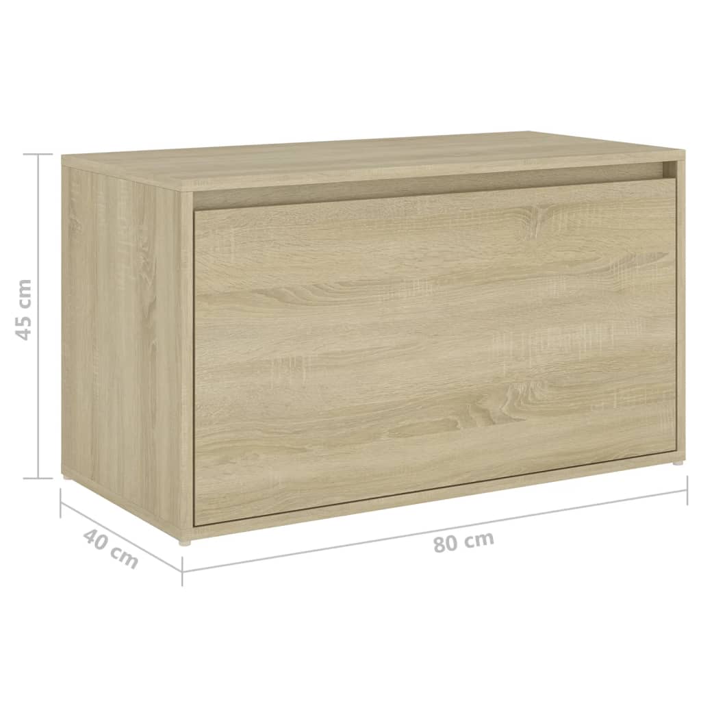 Halbank 80x40x45 cm bewerkt hout sonoma eikenkleurig is nu te koop bij PeponiXL, paradijselijk wonen!