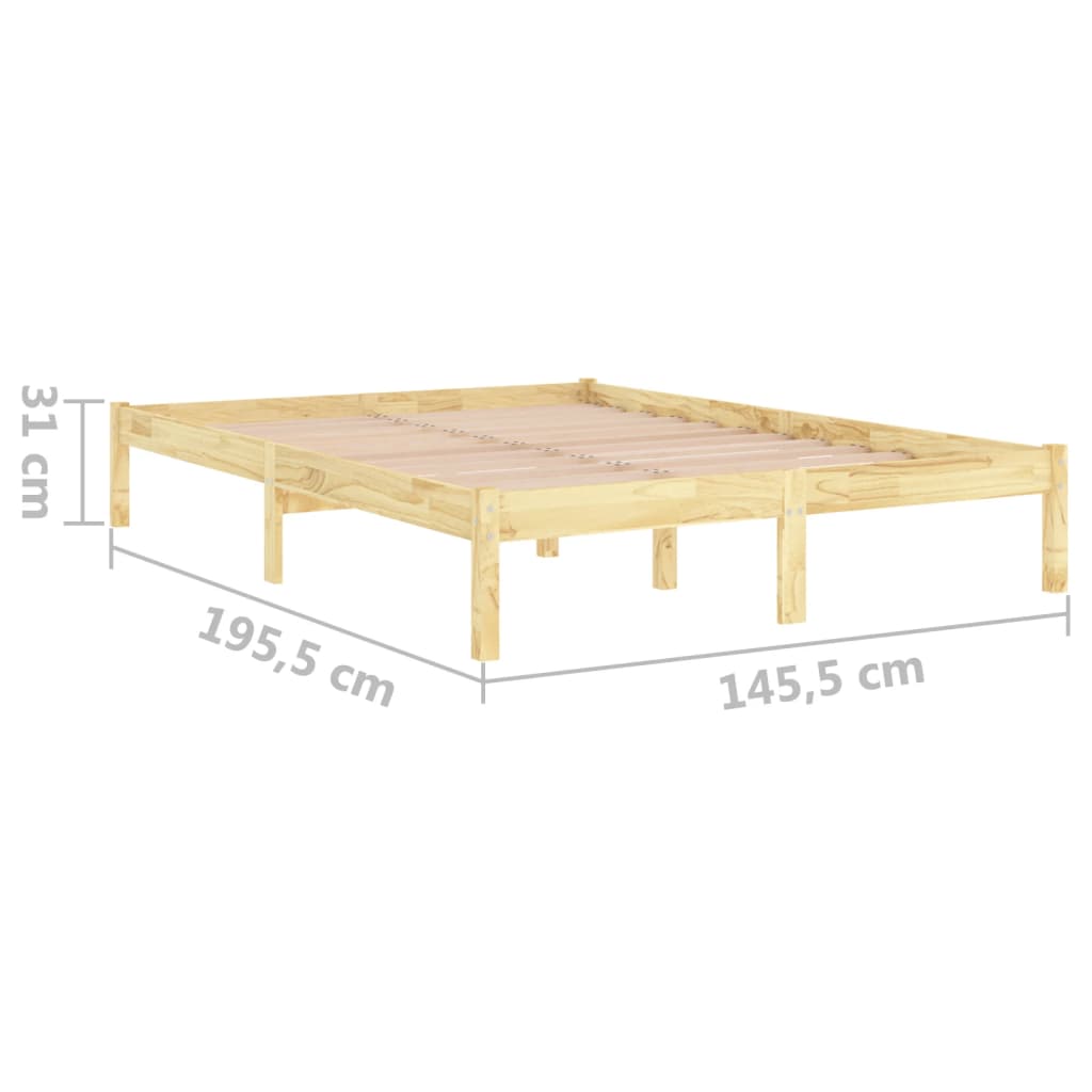 Bedframe massief grenenhout 140x190 cm is nu te koop bij PeponiXL, paradijselijk wonen!