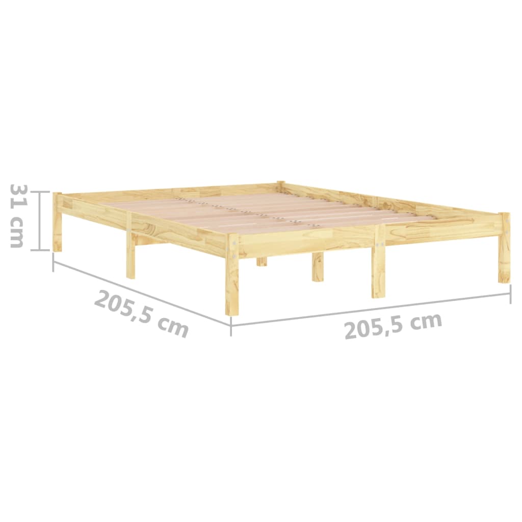 Bedframe massief grenenhout 200x200 cm is nu te koop bij PeponiXL, paradijselijk wonen!