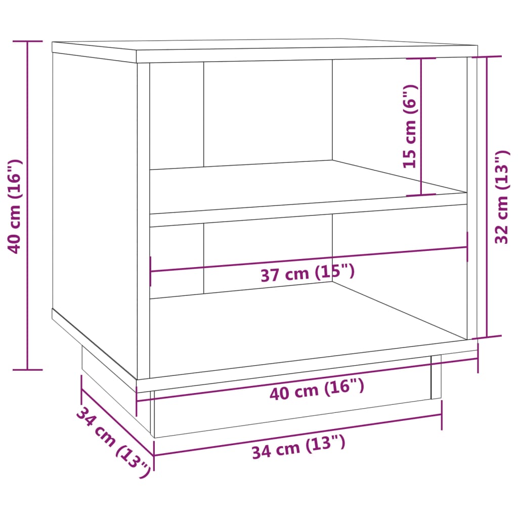Nachtkastjes 2 st 40x34x40 cm massief grenenhout honingbruin is nu te koop bij PeponiXL, paradijselijk wonen!