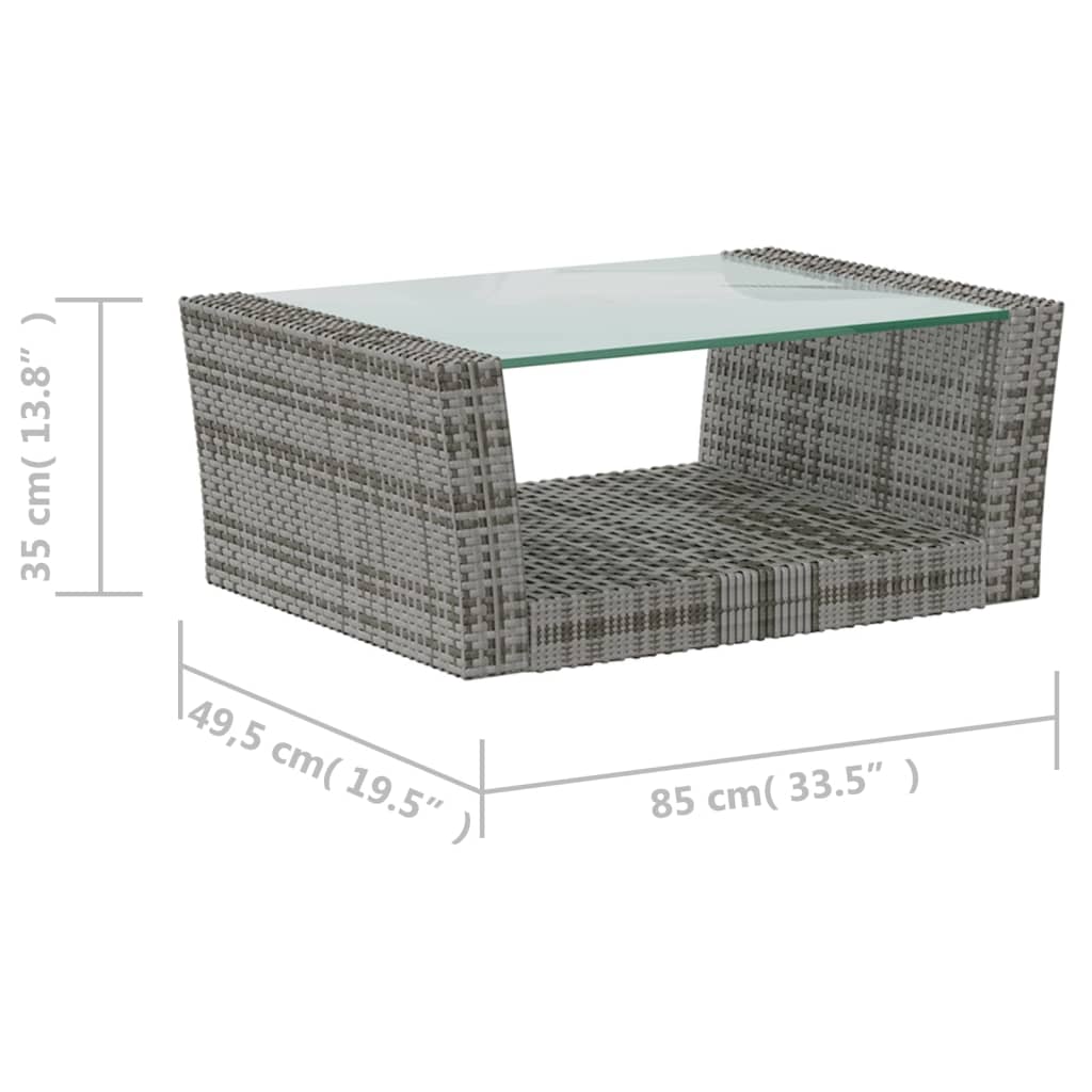 16-delige Loungeset met kussens poly rattan grijs is nu te koop bij PeponiXL, paradijselijk wonen!