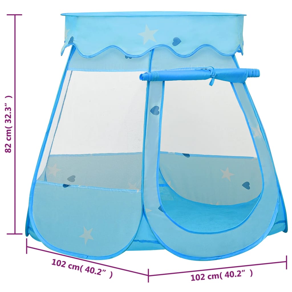 Kinderspeeltent met 250 ballen 102x102x82 cm blauw is nu te koop bij PeponiXL, paradijselijk wonen!